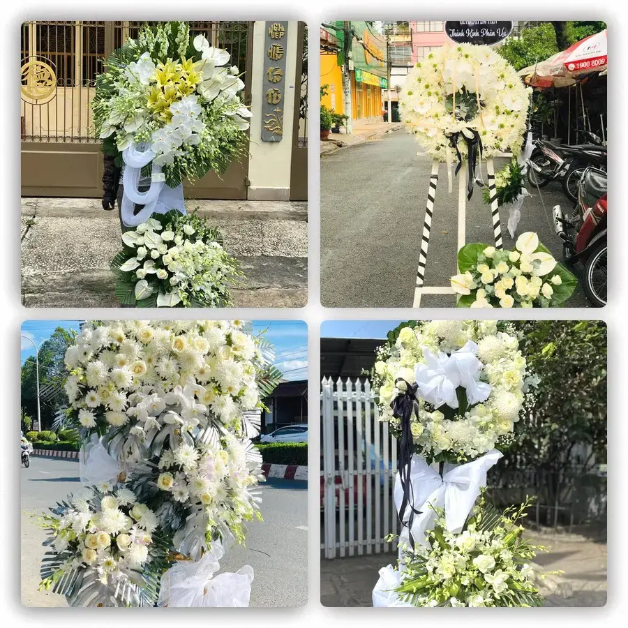 Bốn mẫu hoa đám tang Quán Hàu