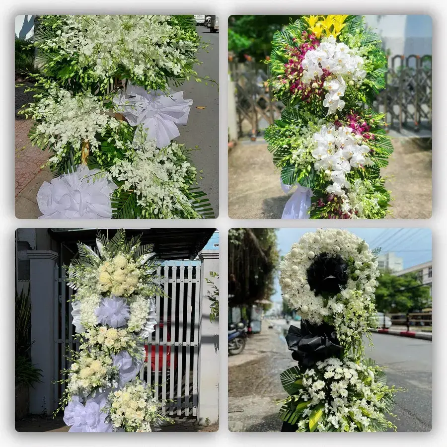 Bốn mẫu hoa đám tang Quận Liên Chiểu