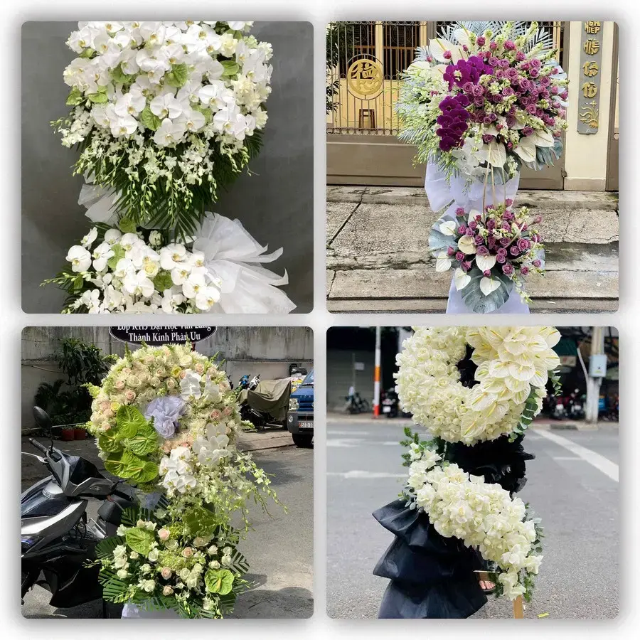 Bốn mẫu hoa đám tang Quận Ngô Quyền