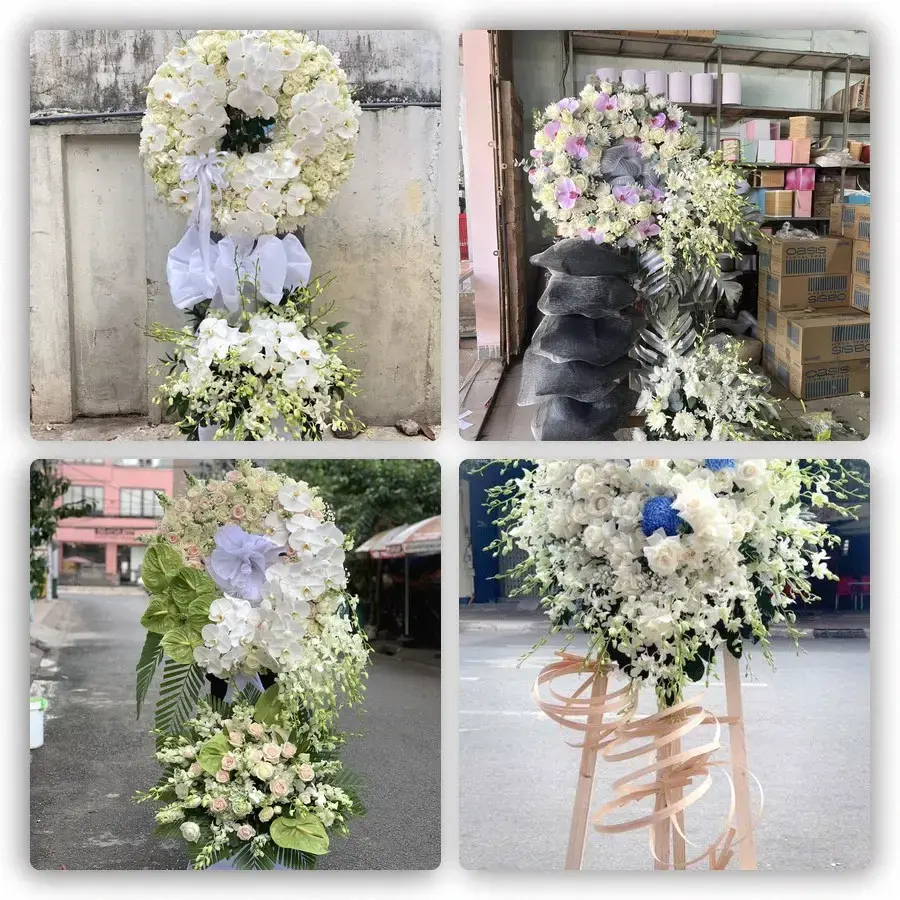 Bốn mẫu hoa đám tang Quận Tân Phú