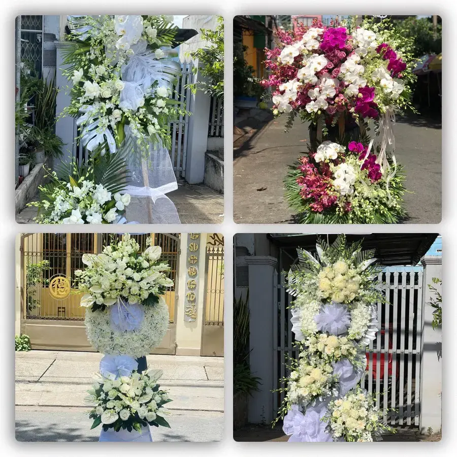 Bốn mẫu hoa đám tang Quang Minh