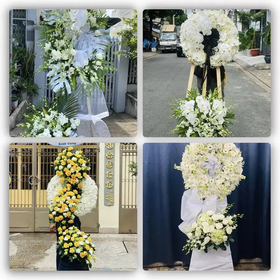 Bốn mẫu hoa đám tang Quảng Ngãi