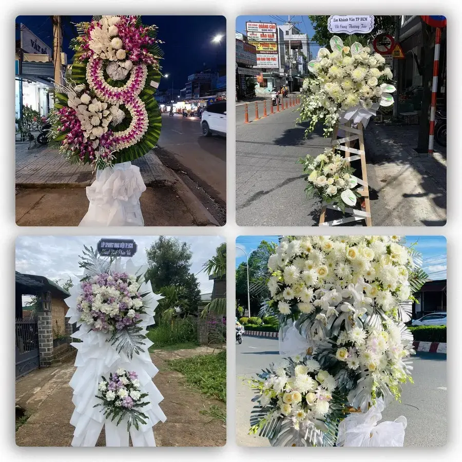Bốn mẫu hoa đám tang Quảng Trị