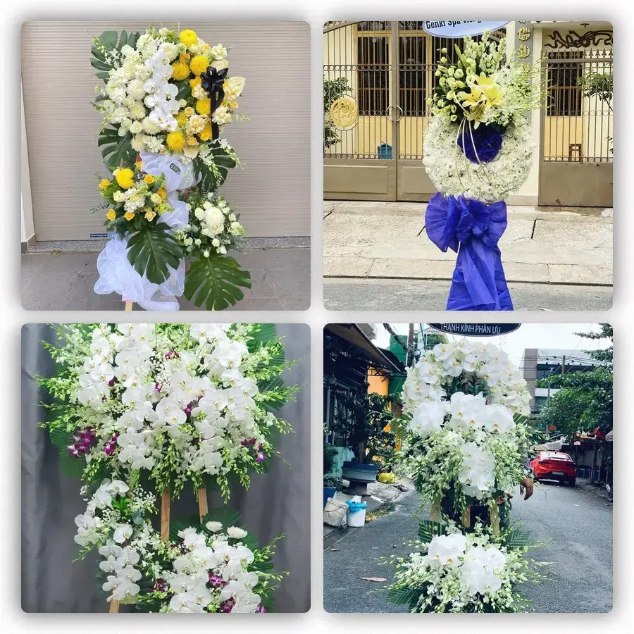 Bốn mẫu hoa đám tang Quy Đạt