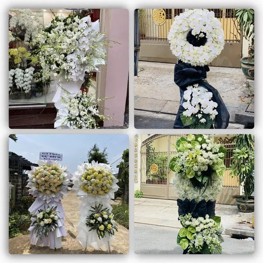 Bốn mẫu hoa đám tang Quỳ Hợp