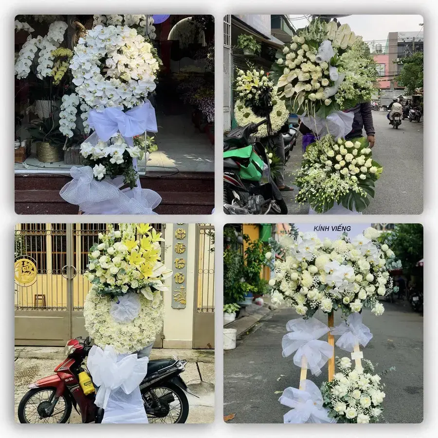 Bốn mẫu hoa đám tang Quỹ Nhất