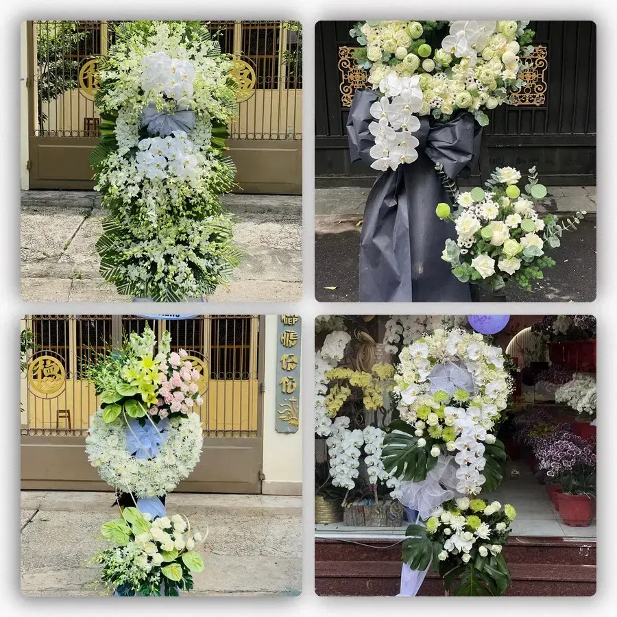Bốn mẫu hoa đám tang Rạch Giá