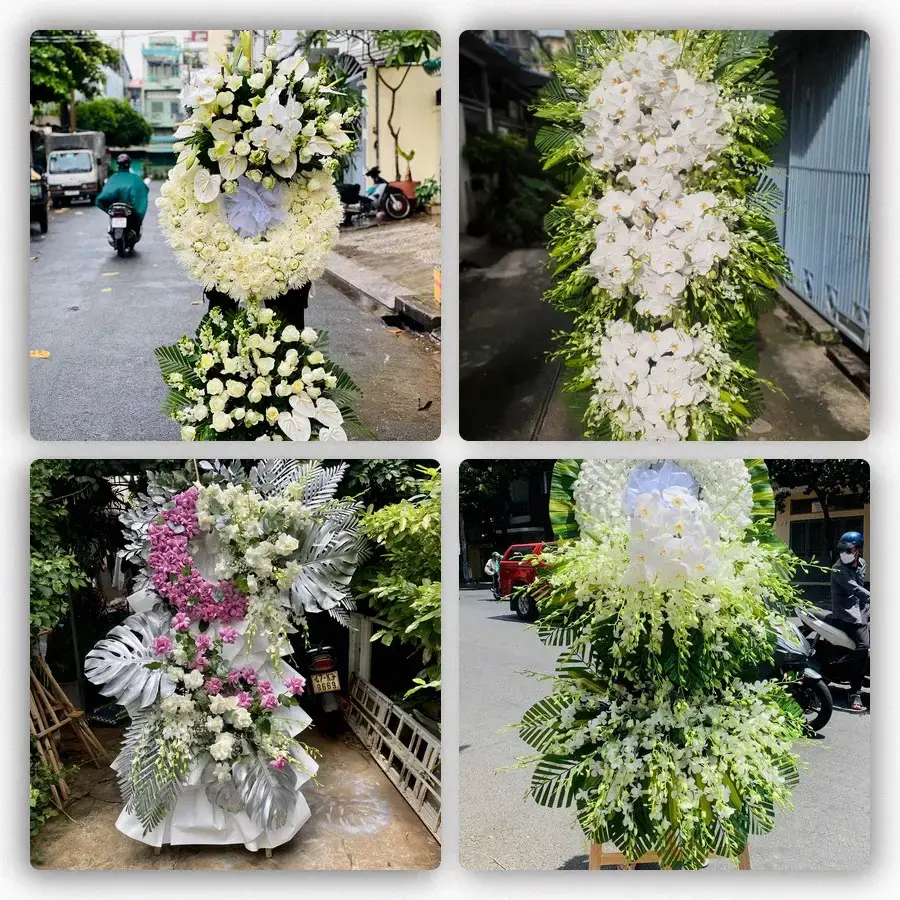 Bốn mẫu hoa đám tang Rạch Gòi