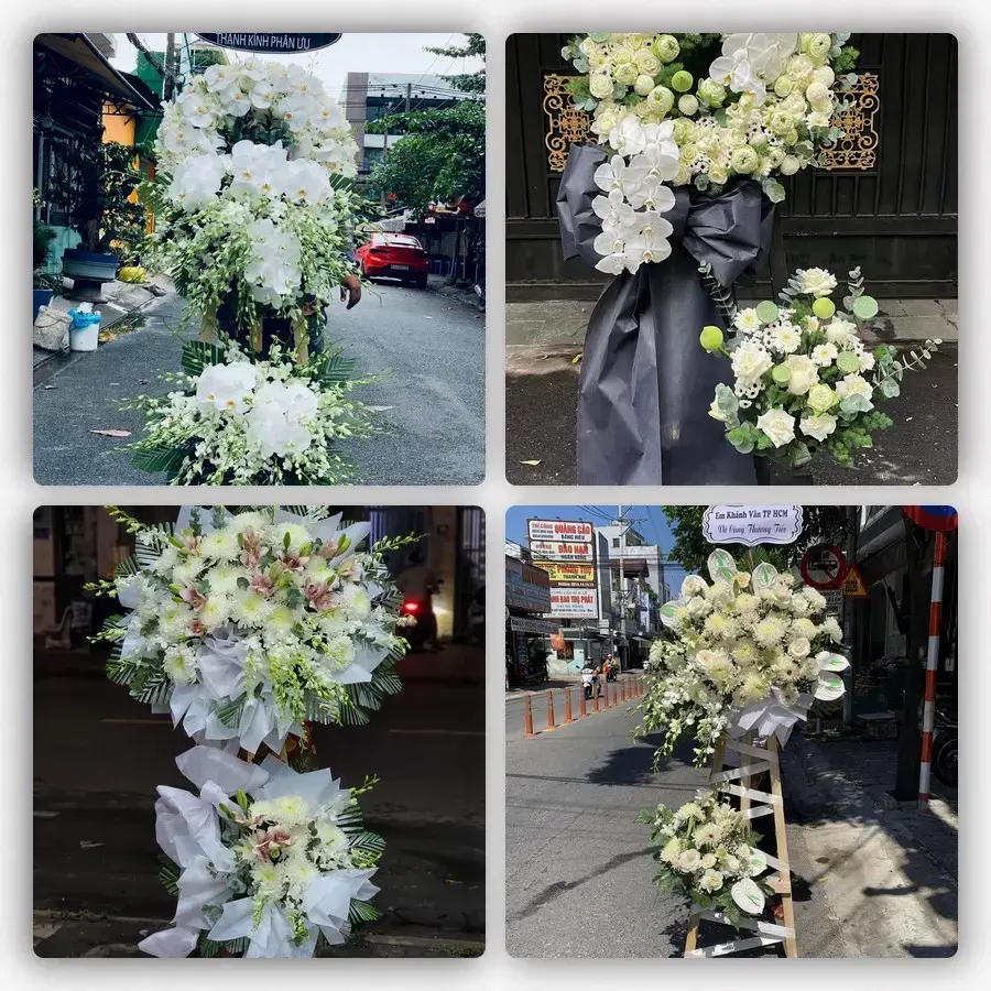 Bốn mẫu hoa đám tang Rạng Đông