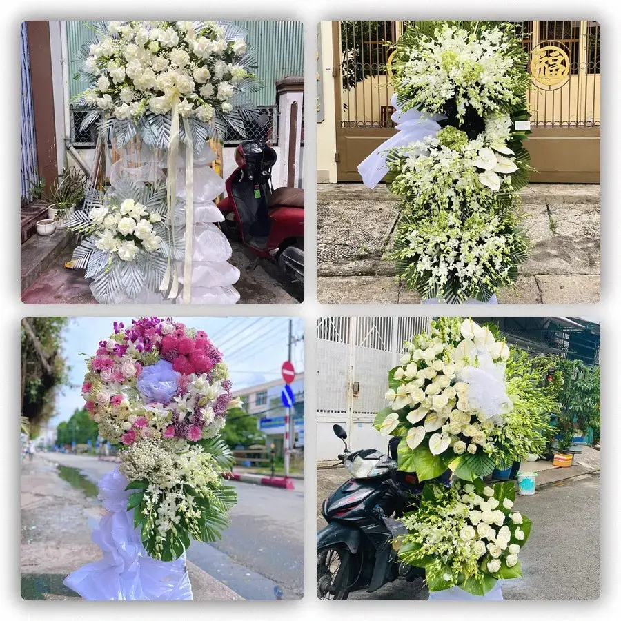 Bốn mẫu hoa đám tang Sa Đéc