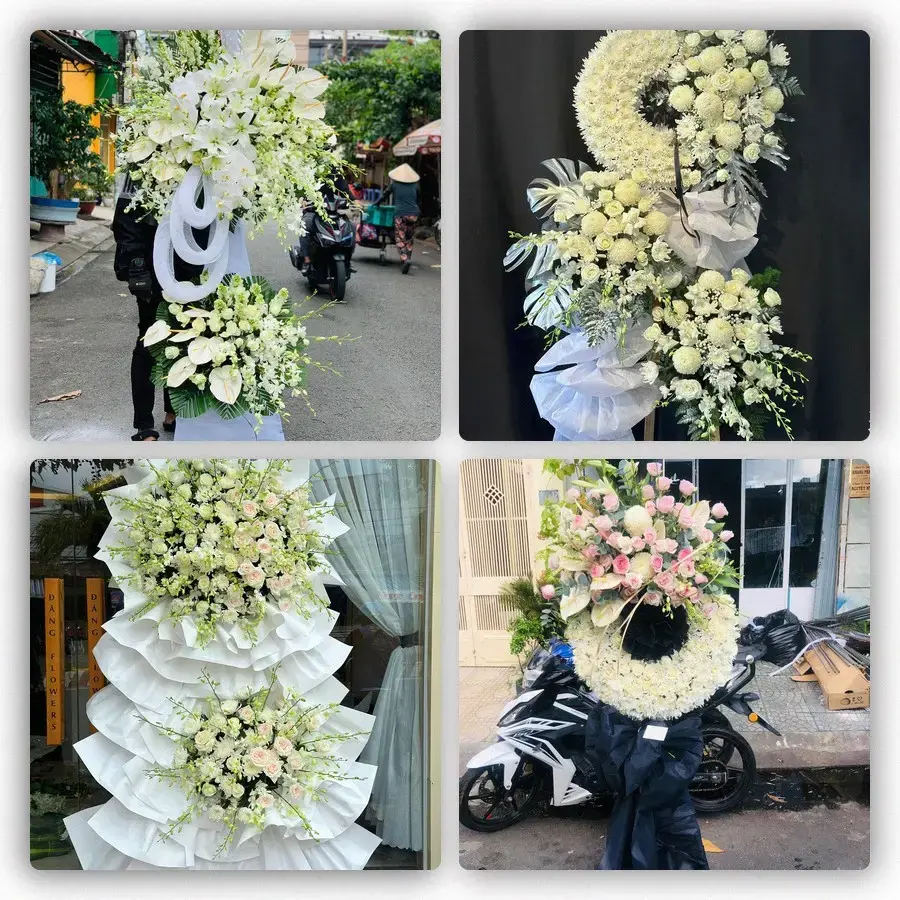 Bốn mẫu hoa đám tang Sịa