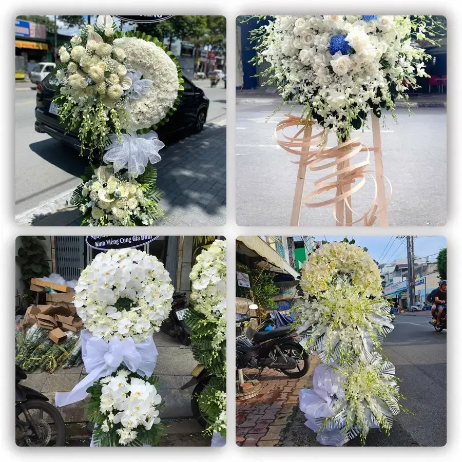 Bốn mẫu hoa đám tang Sóc Sơn