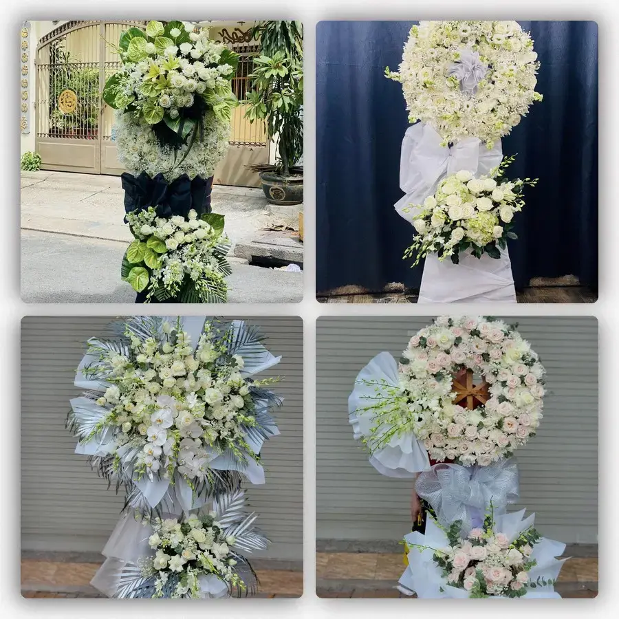 Bốn mẫu hoa đám tang Sơn Dương