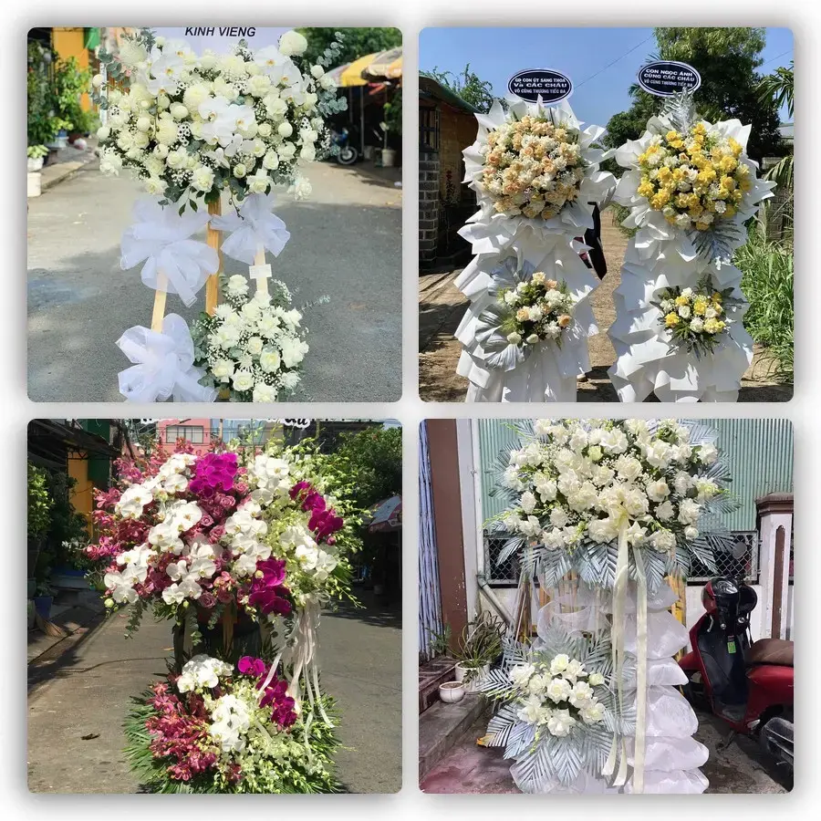 Bốn mẫu hoa đám tang Sơn Lư