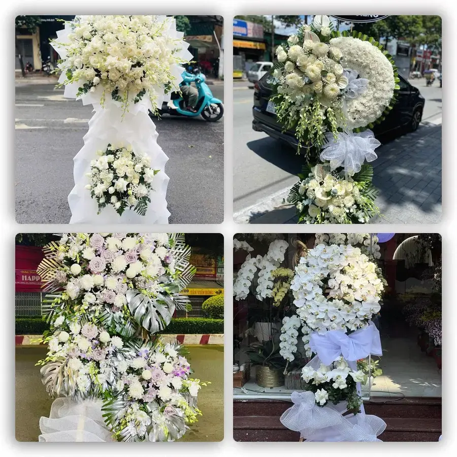 Bốn mẫu hoa đám tang Sơn Tây