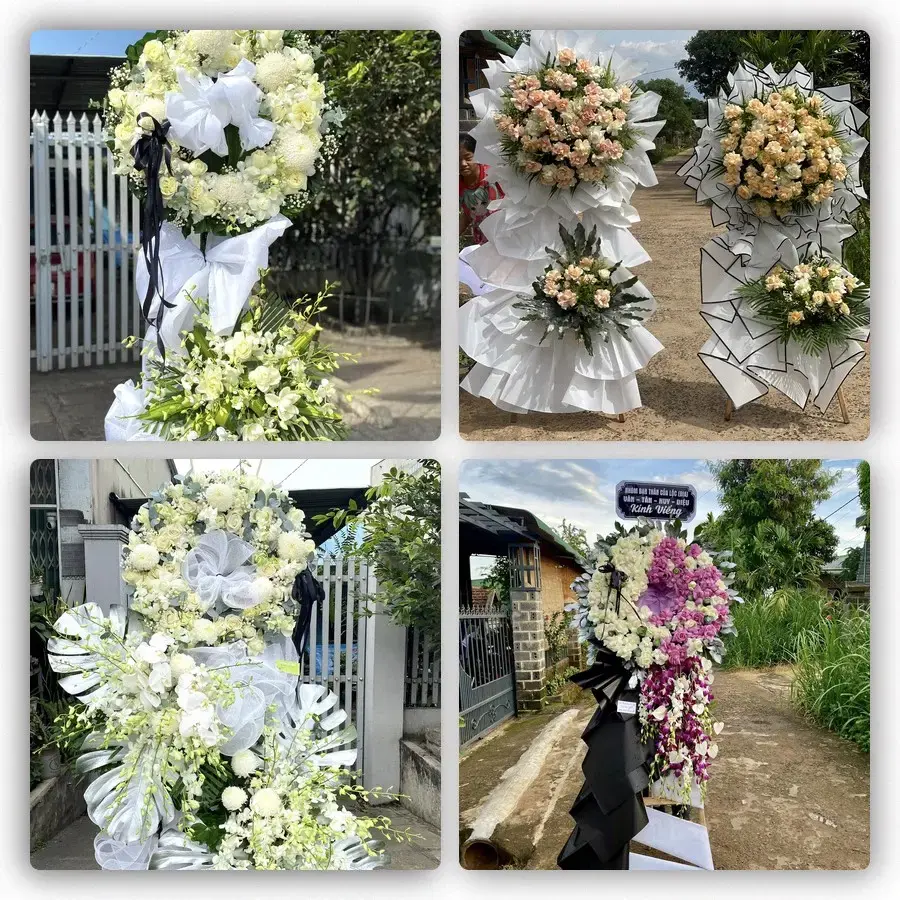 Bốn mẫu hoa đám tang Sông Cầu