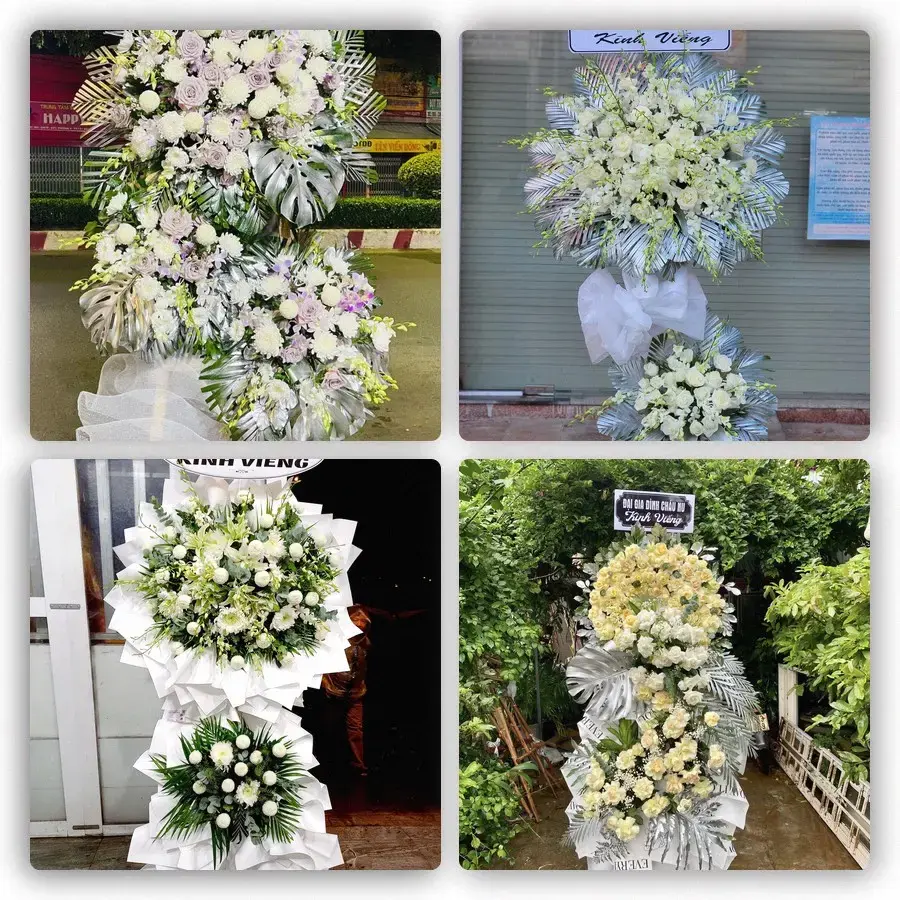 Bốn mẫu hoa đám tang Sông Đốc