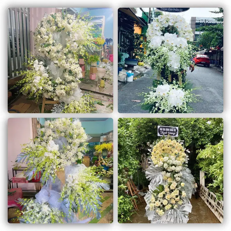 Bốn mẫu hoa đám tang Sông Vệ