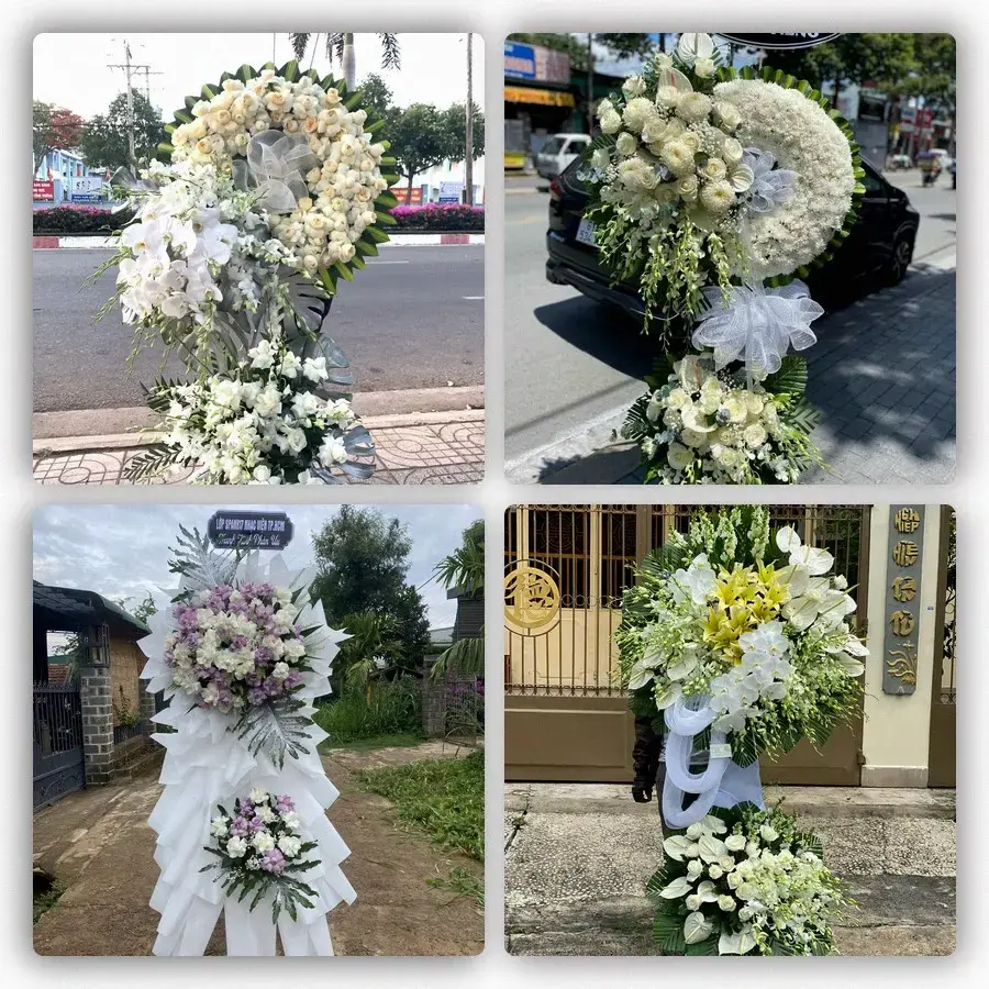 Bốn mẫu hoa đám tang Tam Đảo