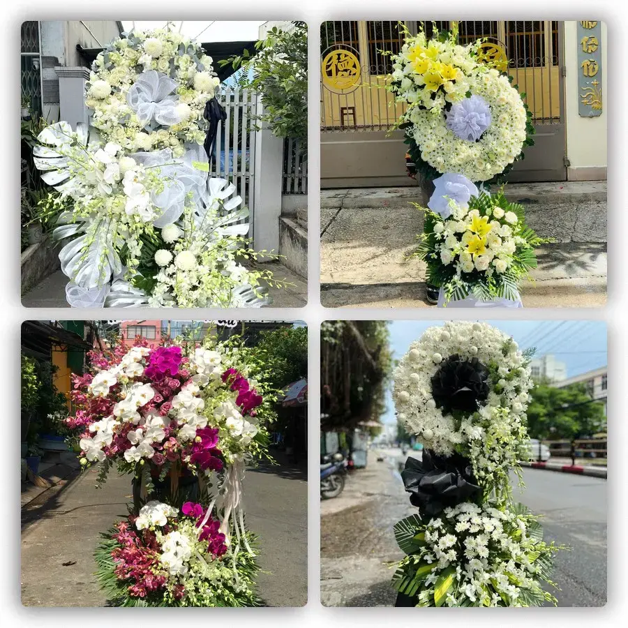 Bốn mẫu hoa đám tang Tam Điệp