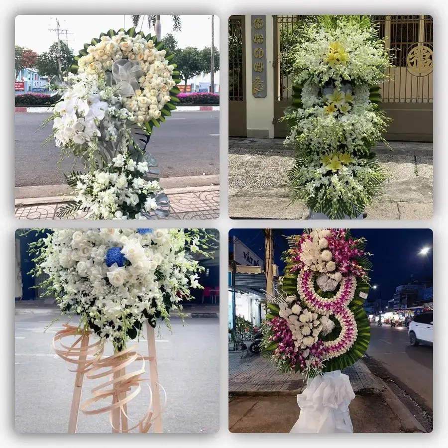 Bốn mẫu hoa đám tang Tam Sơn