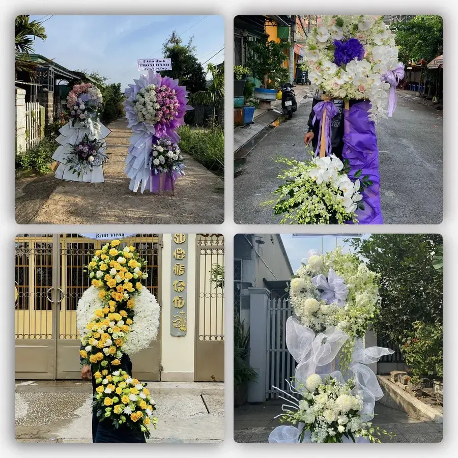 Bốn mẫu hoa đám tang Tân An
