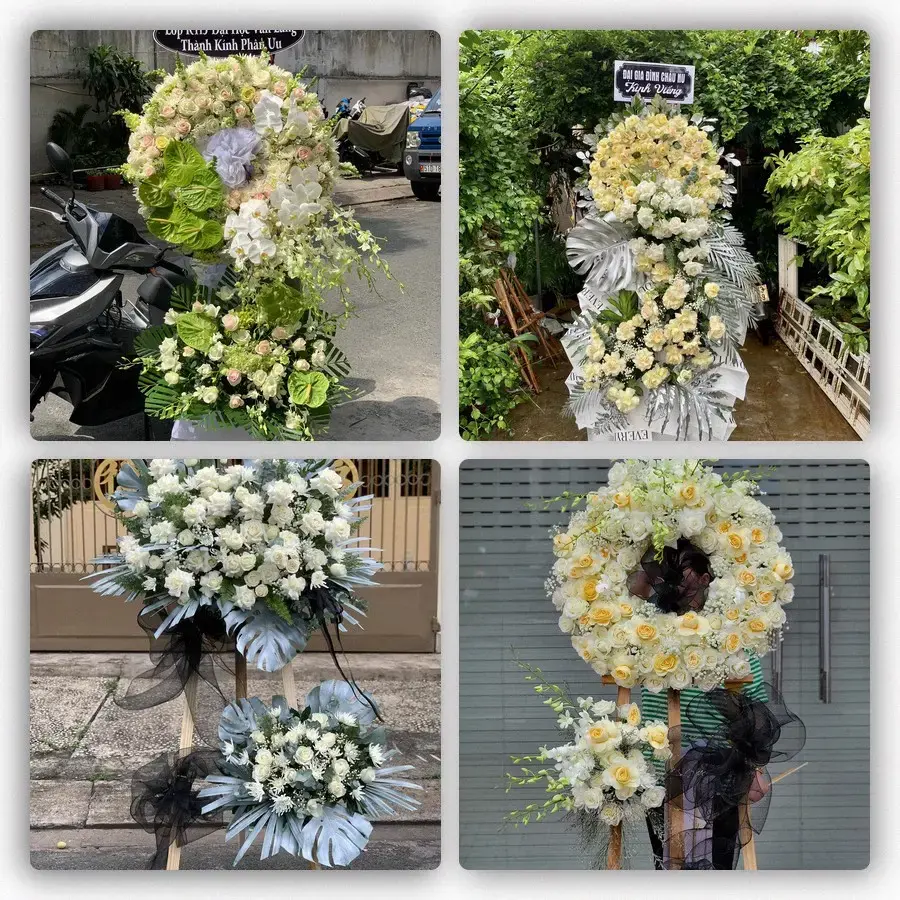 Bốn mẫu hoa đám tang Tân An
