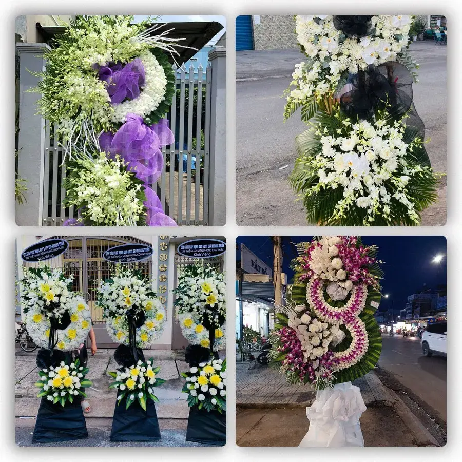 Bốn mẫu hoa đám tang Tân Châu