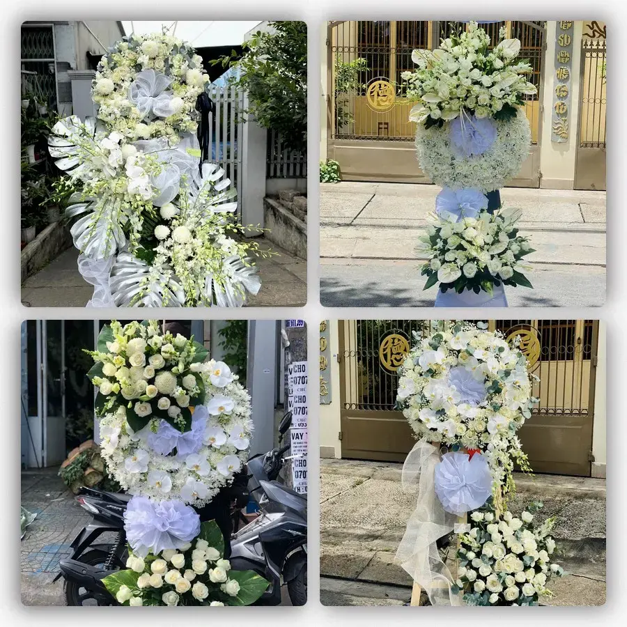 Bốn mẫu hoa đám tang Tân Hiệp