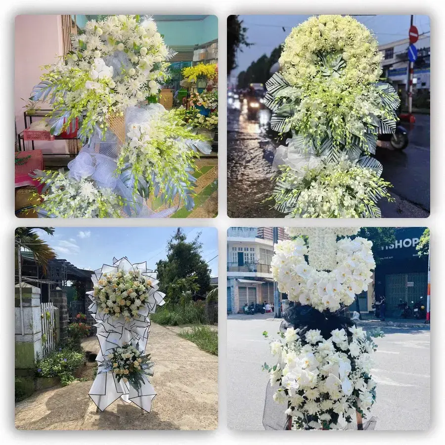 Bốn mẫu hoa đám tang Tân Phong