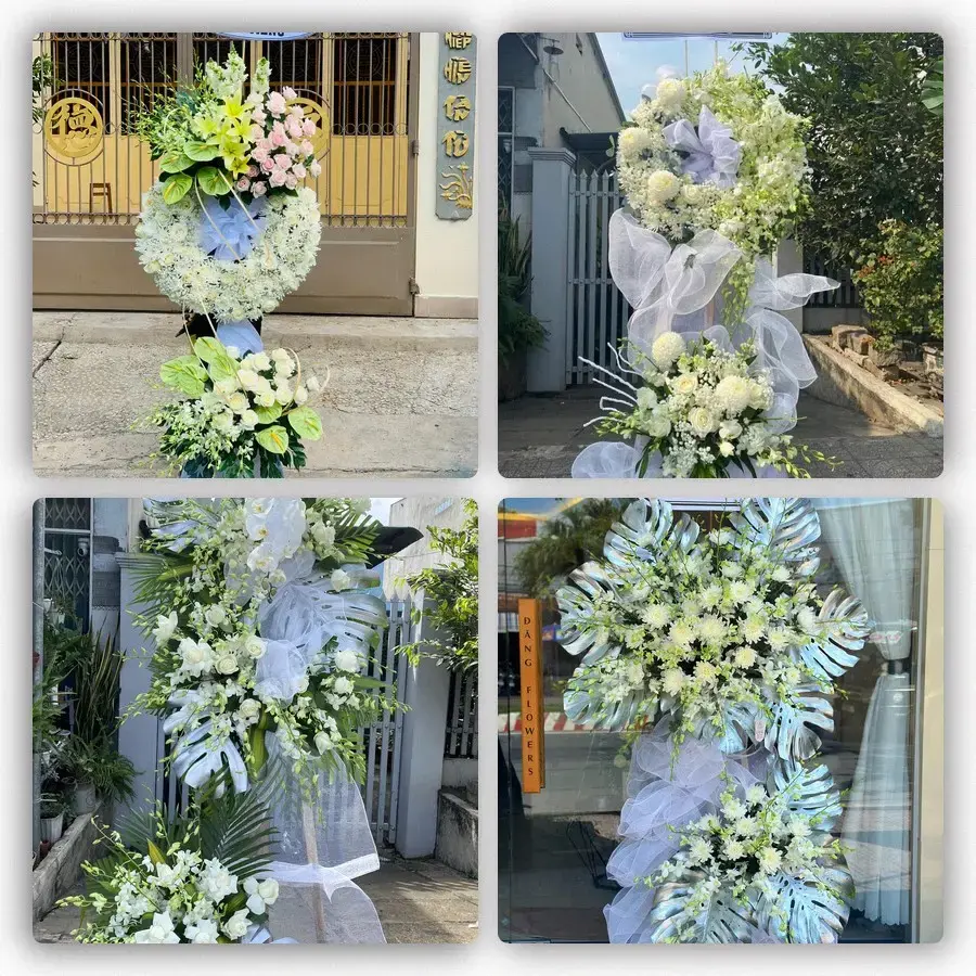 Bốn mẫu hoa đám tang Tân Phú