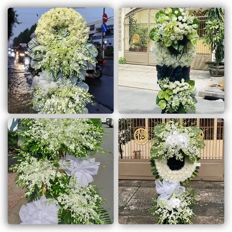 Bốn mẫu hoa đám tang Tân Phú