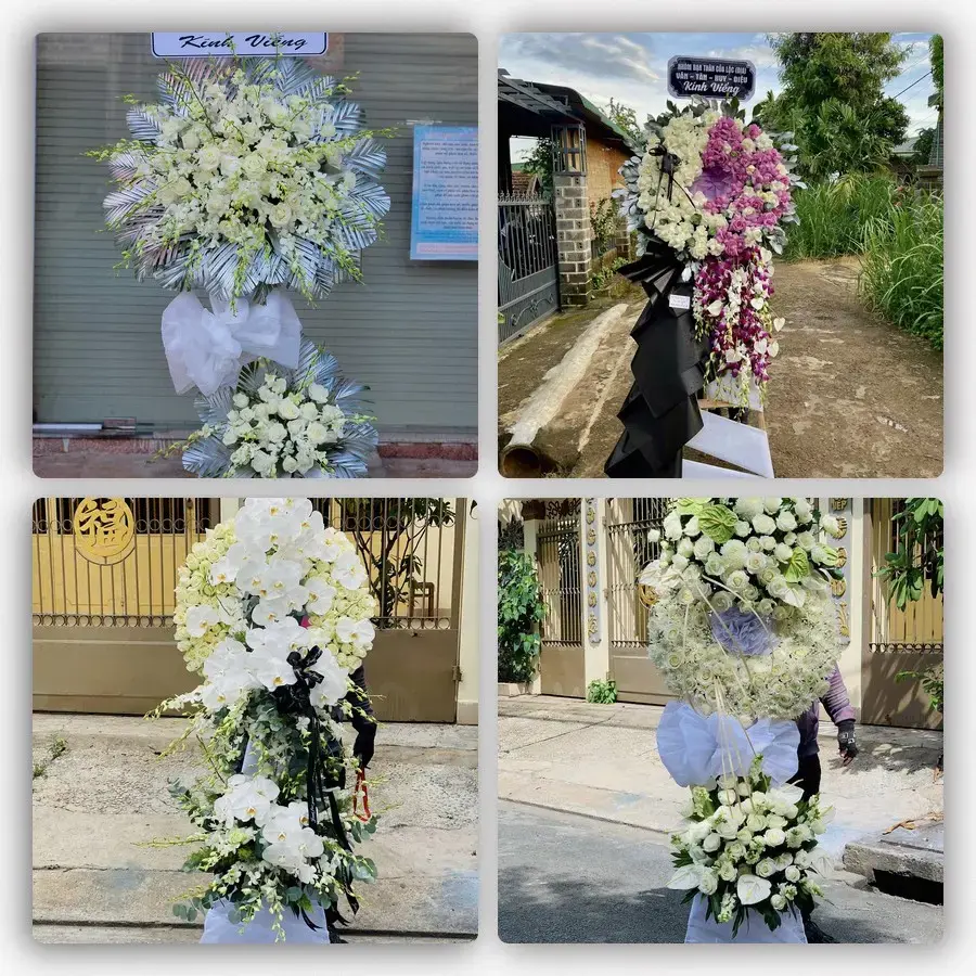 Bốn mẫu hoa đám tang Tân Thành