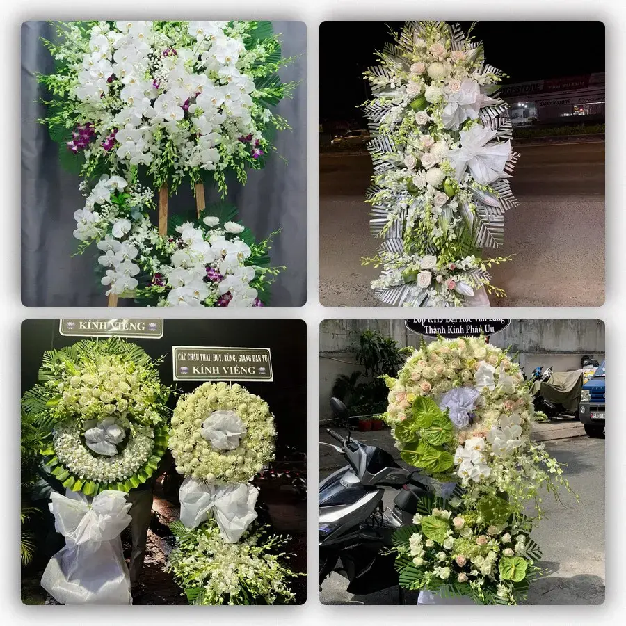 Bốn mẫu hoa đám tang Tân Thạnh