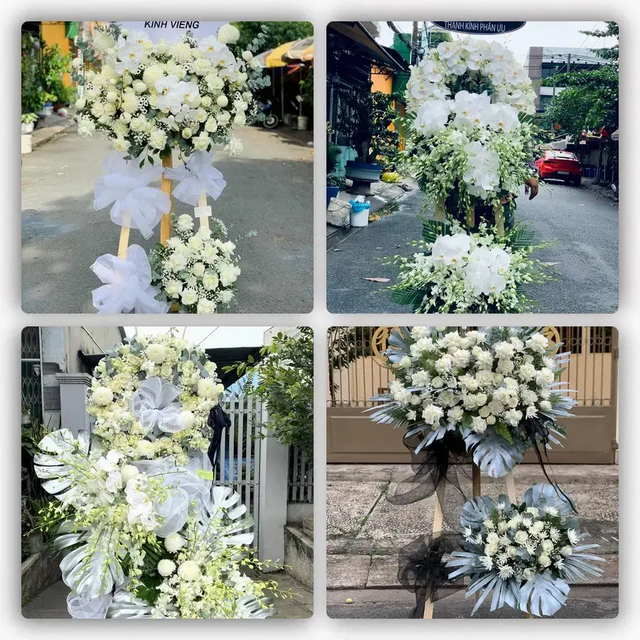 Bốn mẫu hoa đám tang Tân Thanh