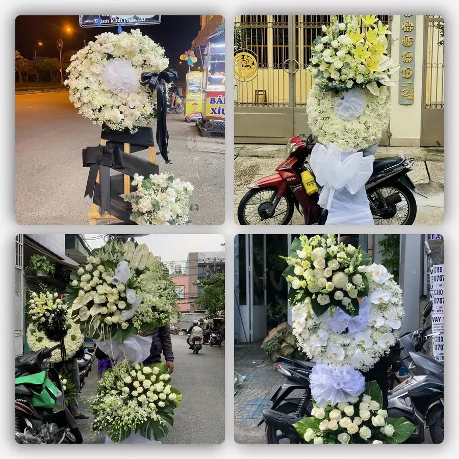 Bốn mẫu hoa đám tang Tân Uyên