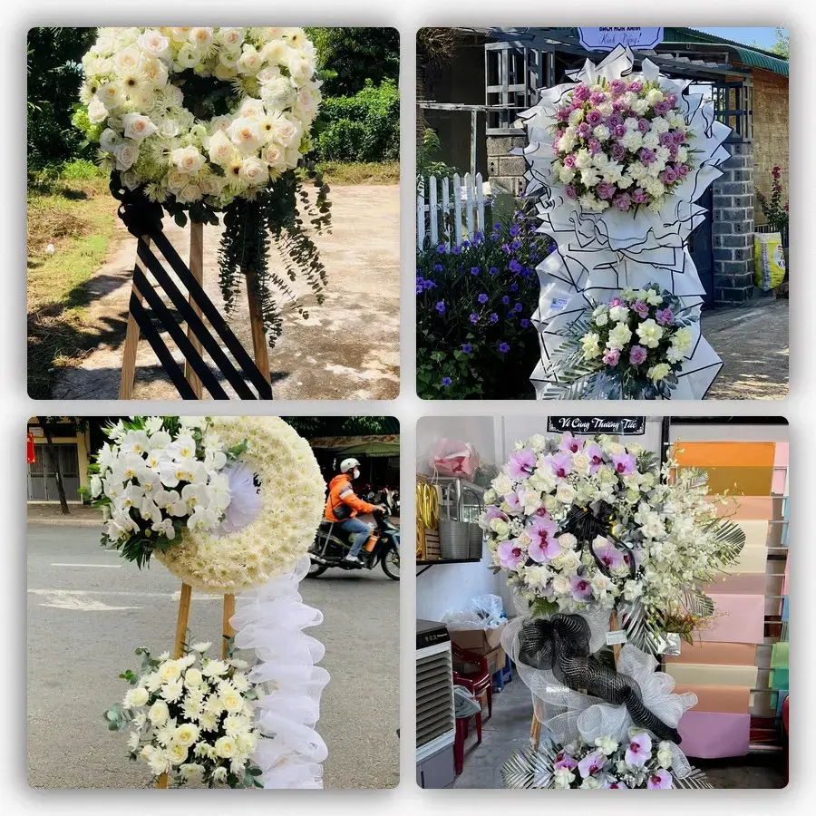 Bốn mẫu hoa đám tang Tân Uyên