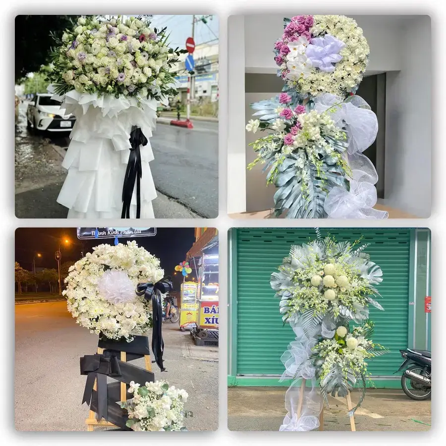 Bốn mẫu hoa đám tang Thạch Hà