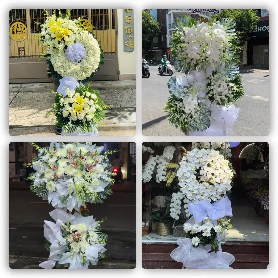 Bốn mẫu hoa đám tang Thái Bình