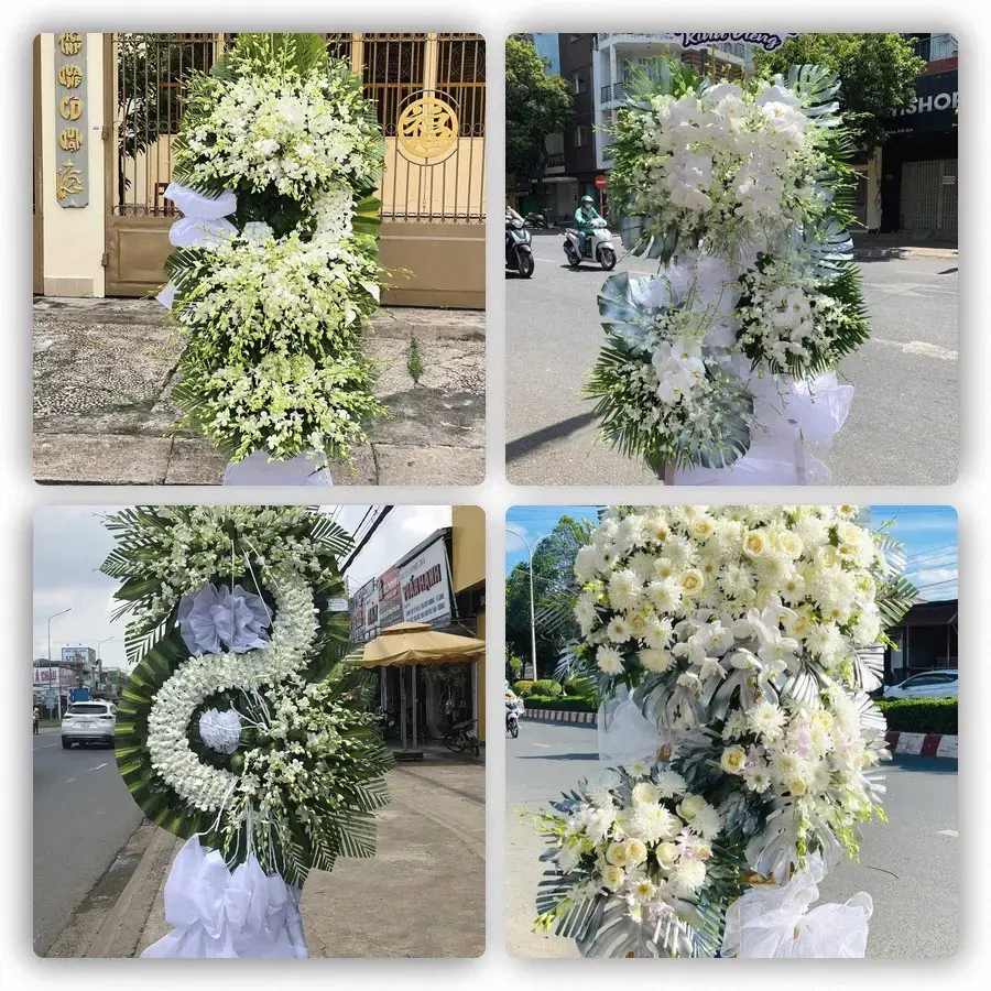 Bốn mẫu hoa đám tang Thái Hoà