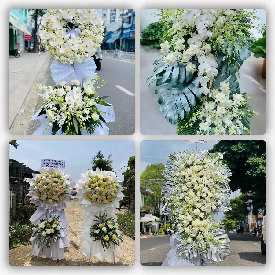 Bốn mẫu hoa đám tang Thái Nguyên