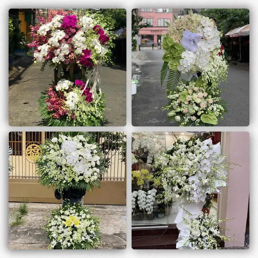 Bốn mẫu hoa đám tang Thắng