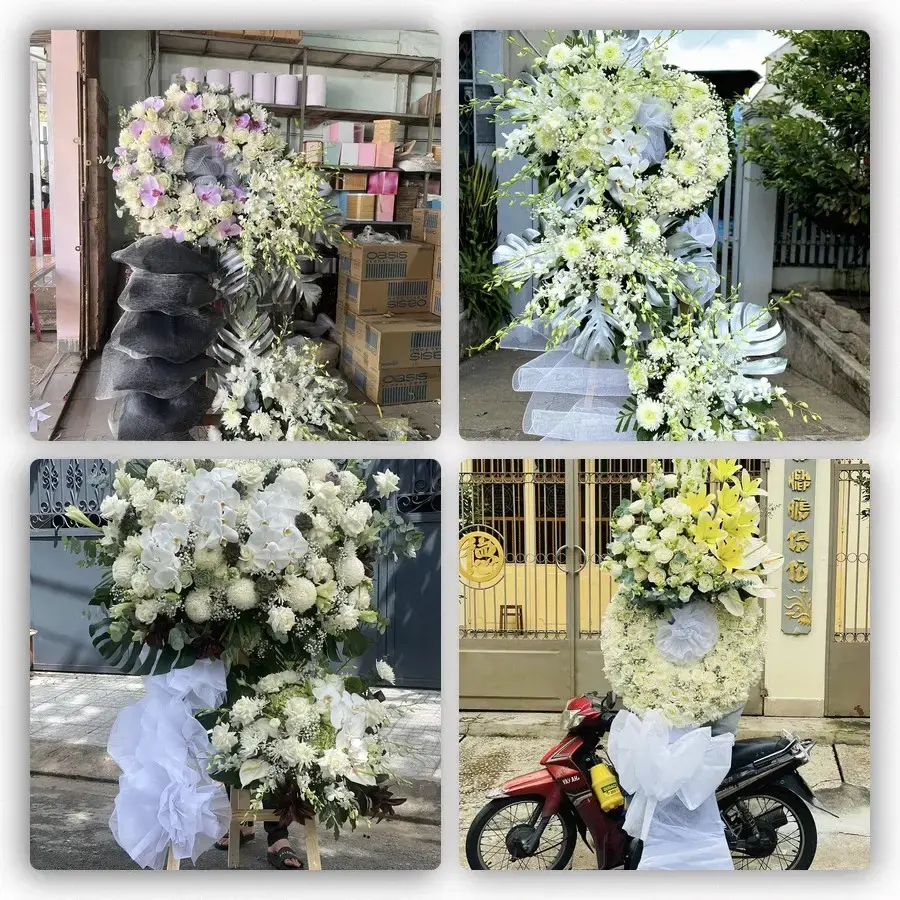 Bốn mẫu hoa đám tang Thanh Bình