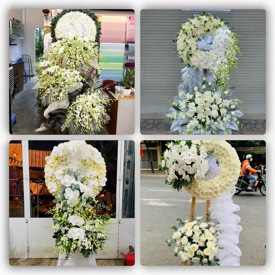 Bốn mẫu hoa đám tang Thanh Bình