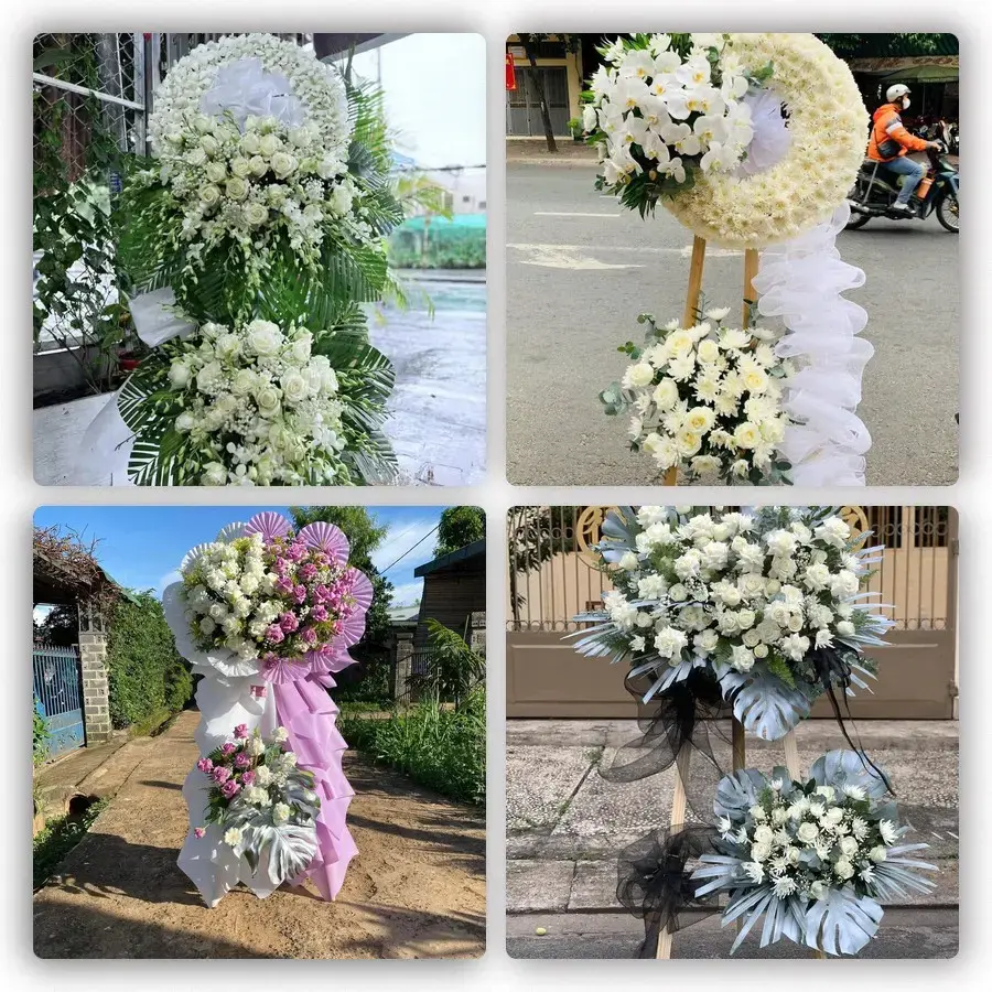 Bốn mẫu hoa đám tang Thanh Hà