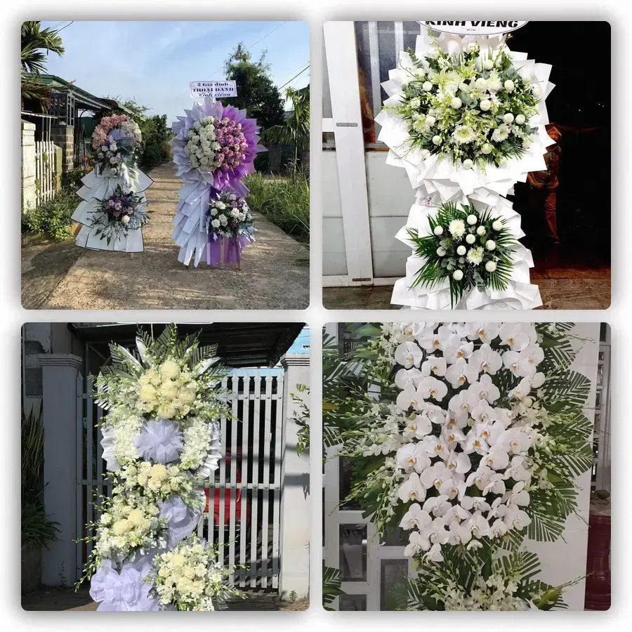 Bốn mẫu hoa đám tang Thanh Miện