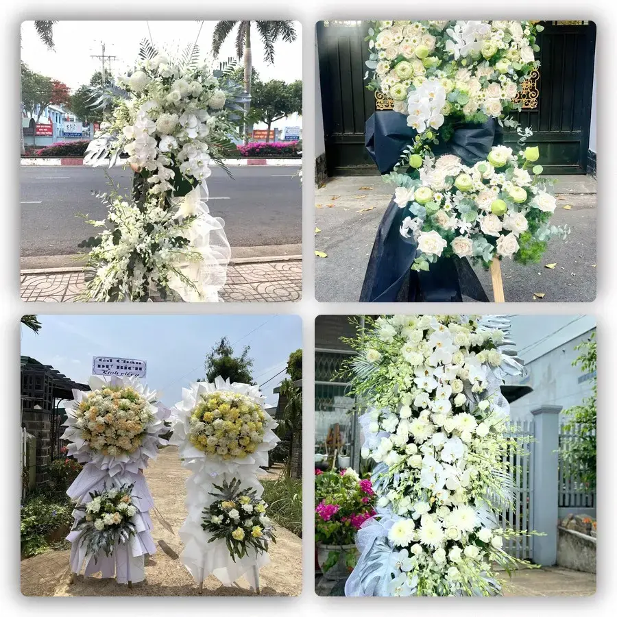 Bốn mẫu hoa đám tang Thạnh Mỹ