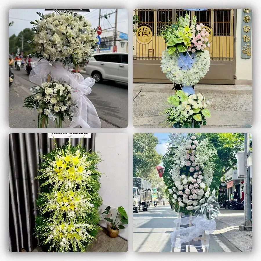 Bốn mẫu hoa đám tang Thạnh Phú