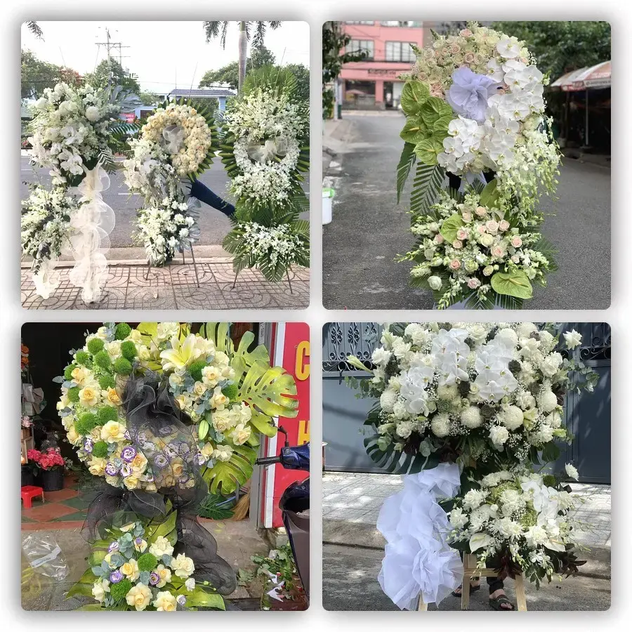 Bốn mẫu hoa đám tang Thất Khê