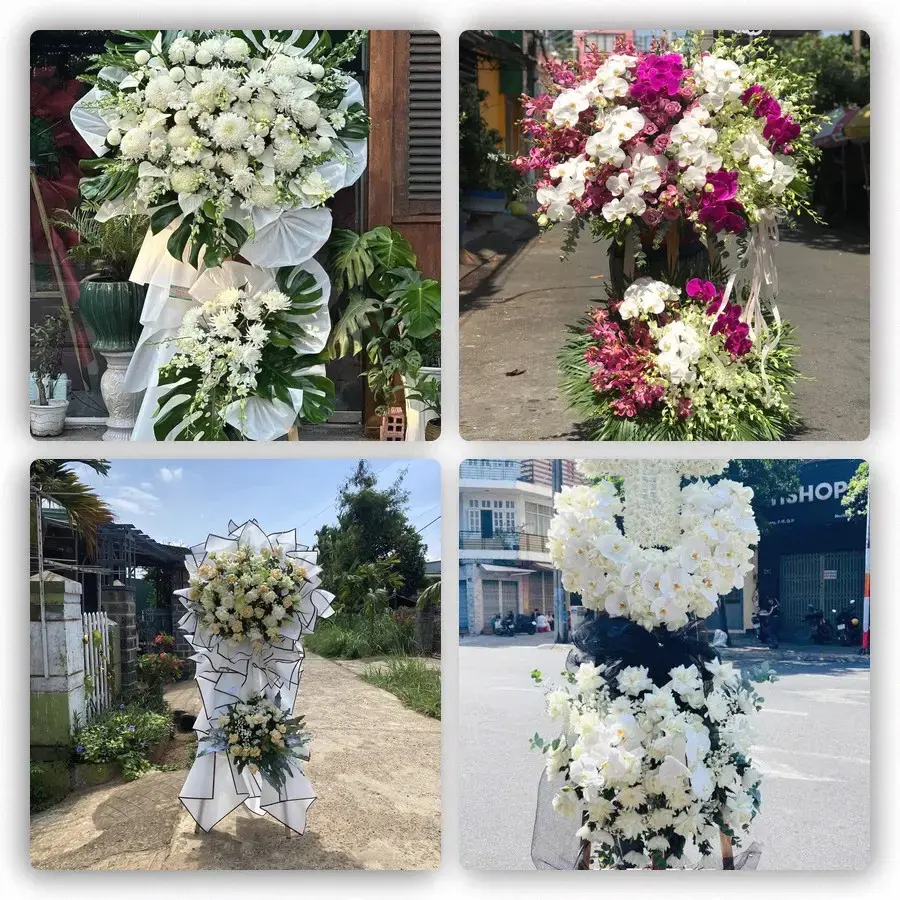Bốn mẫu hoa đám tang Thiên Tôn